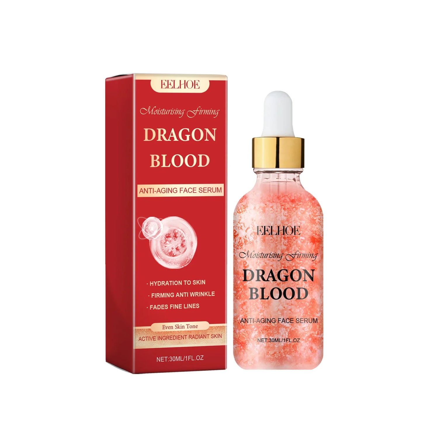 EELHOE Dragon Blood Serum Anti Aging Deep Moisturizing Face Firming Smooth Skin Rejuvenation Nourish Anti-Wrinkle Face Essence