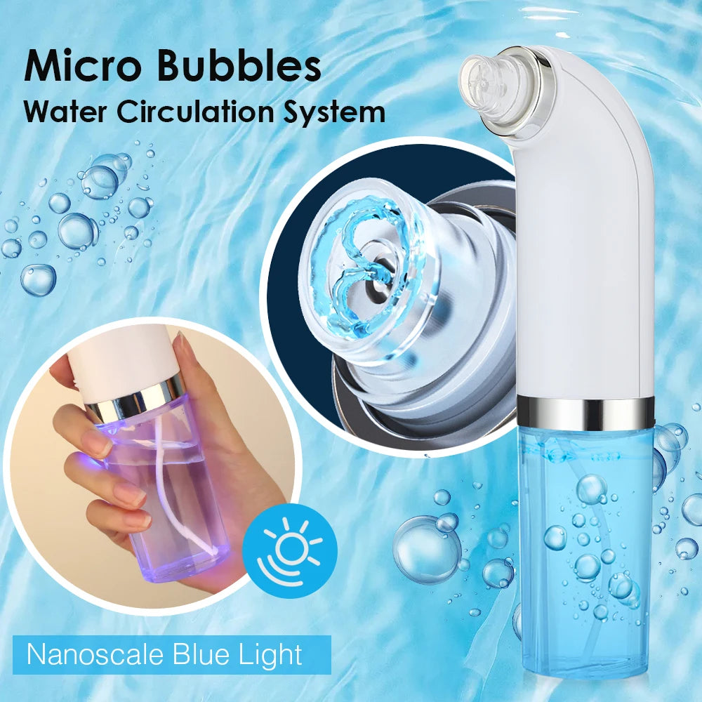 Blackhead Remover Nose T Zone Pore Vacuum Acne Pimple Removal Vacuum Suction Tool Facial Diamond Dermabrasion Machine Face Clean