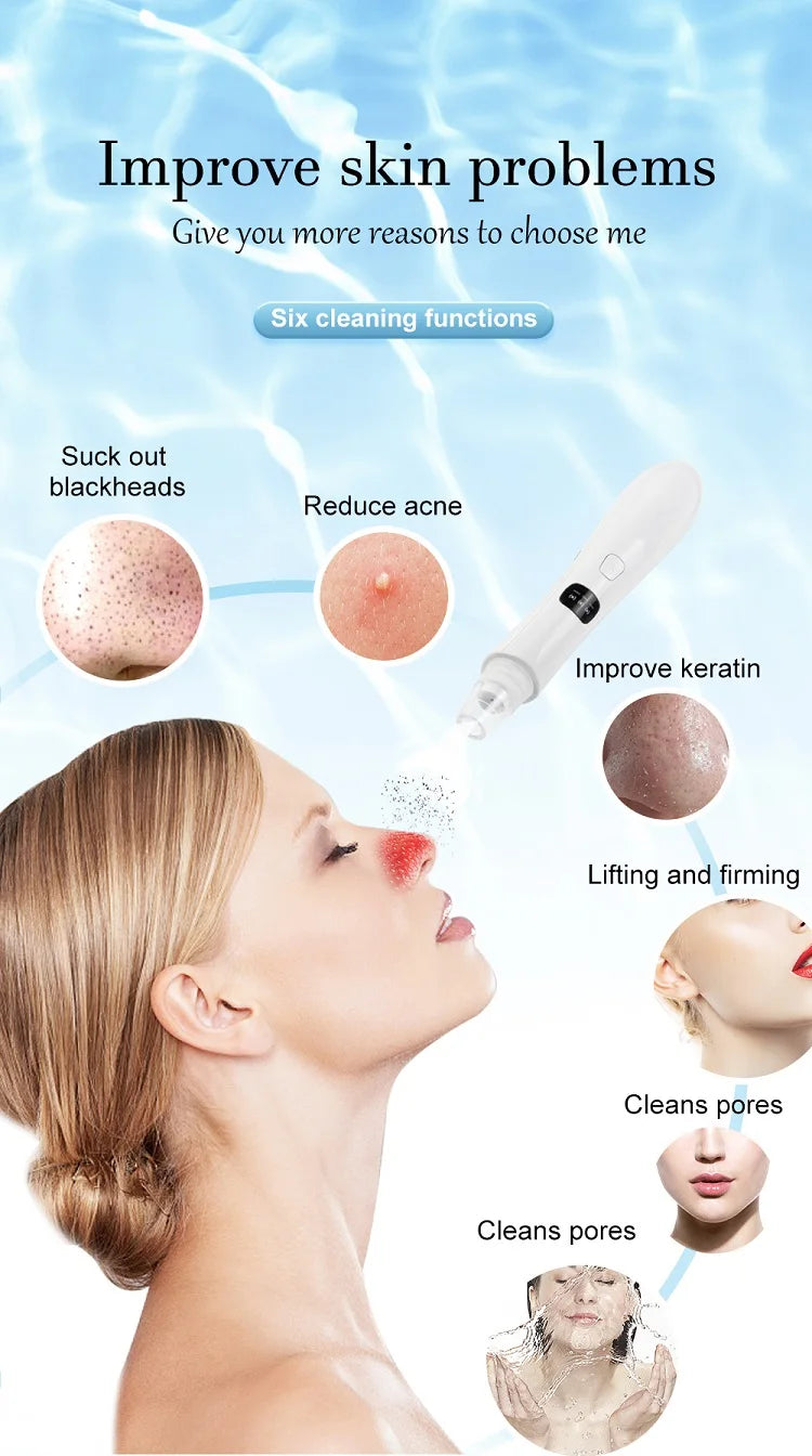 3 Suction Mode Face Cleansing Beauty Machine Dead Skin Remover Face Vacuum Blackhead Removal Skin