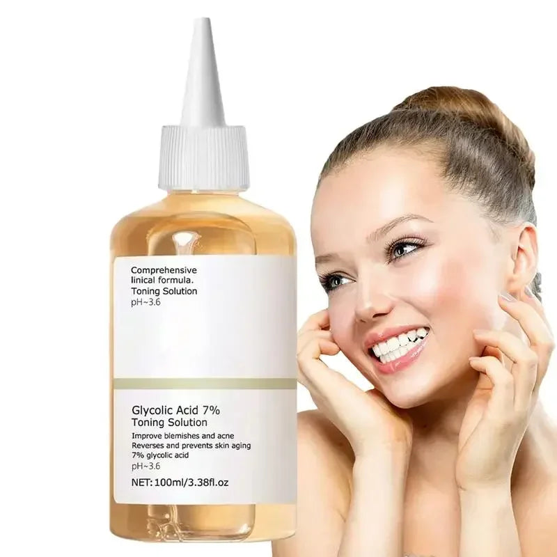 Glycolic Acid 7% Toning Solution Lighten Pore Glow Facial Skin Care Acid Toner Lifting Firming Wrinkles Dispelling Acne New 2024