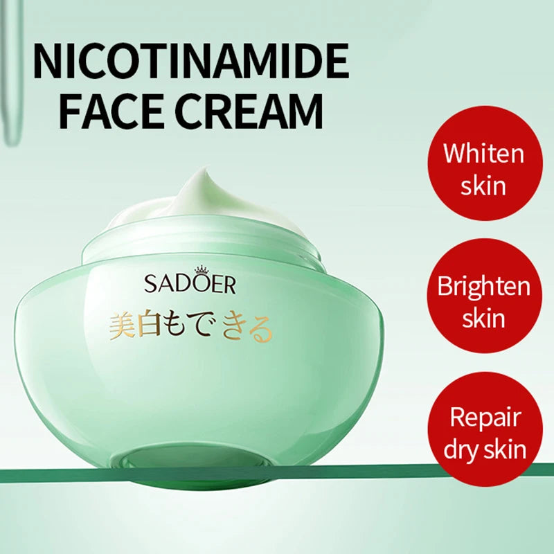 SADOER Nicotinamide Face Cream for Faical Moisturizing Brightening Nourishing Hydrating Firming Facial Creams Face Skin Care