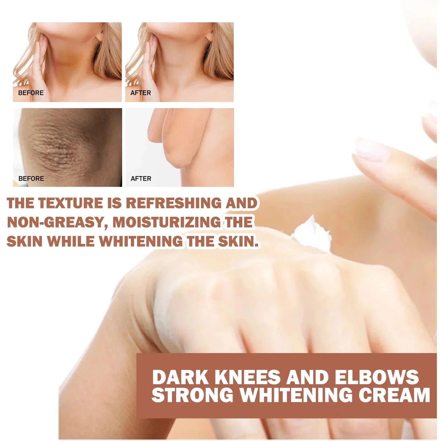 Body Whitening Cream Private Parts Underarm Bleaching Serum Whiten Butt Knee Brighten Inner Thigh Intimate Dark Remove Melanin