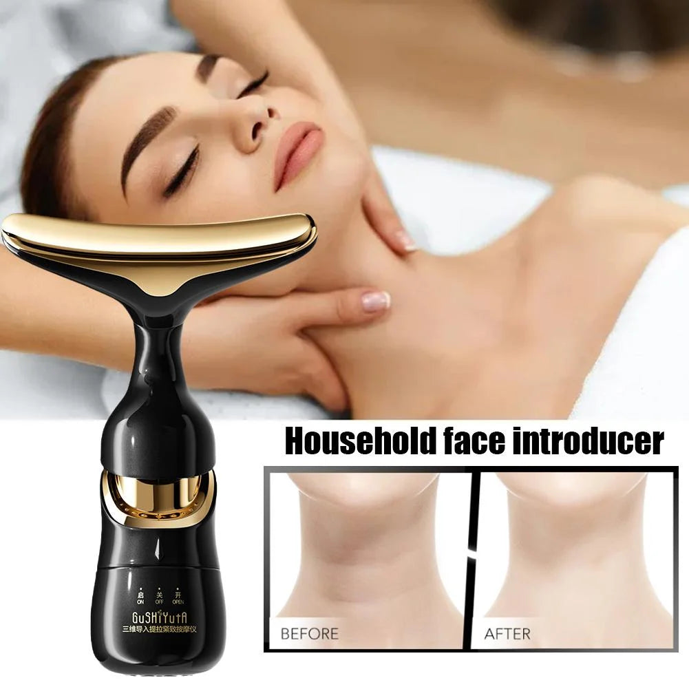 3 In 1 Face Massager Neck Facial Eye Massage V-line Face Lifting Massager Anti Aging Wrinkle Removal Skin Beauty Device For Home