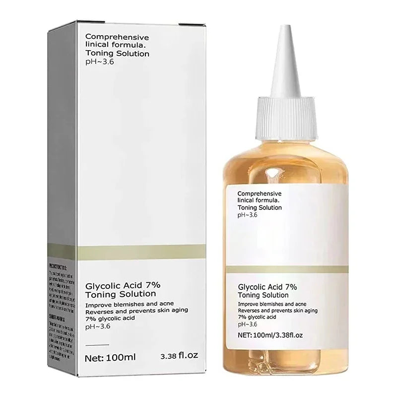 Glycolic Acid 7% Toning Solution Lighten Pore Glow Facial Skin Care Acid Toner Lifting Firming Wrinkles Dispelling Acne New 2024