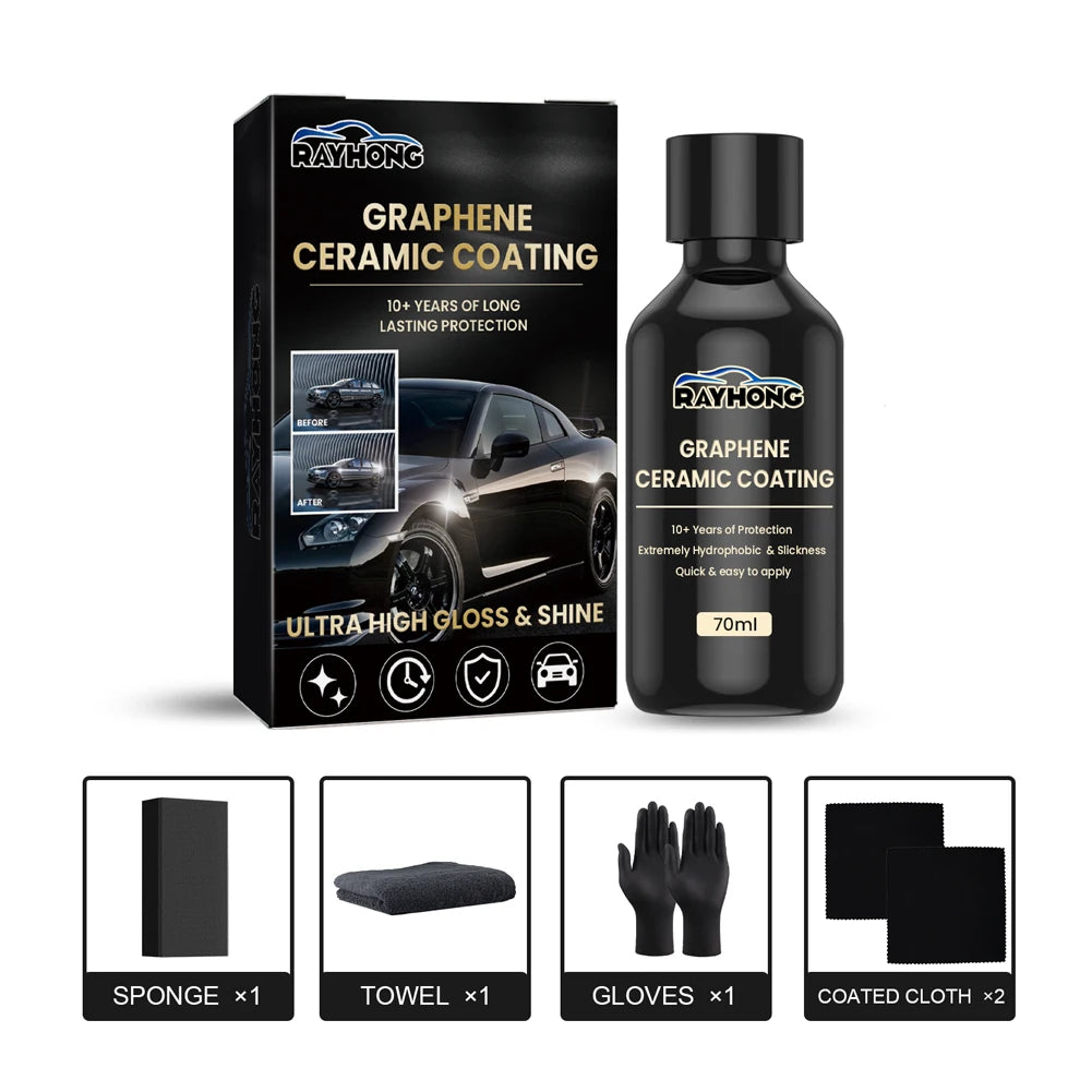 70ml Car Detailing Ceramic Coating Nano Ceramic Coating Graphene Advanced Technology Waterproof Graphene Glass Plated Car Polish