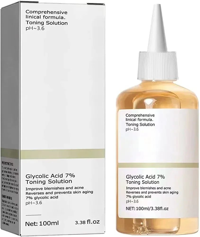 Glycolic Acid 7% Toning Solution Lighten Pore Glow Facial Skin Care Acid Toner Lifting Firming Wrinkles Dispelling Acne New 2024