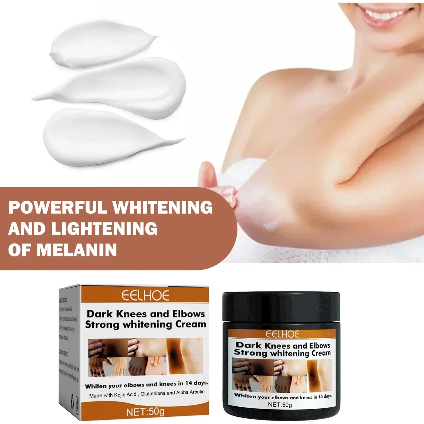 Body Whitening Cream Private Parts Underarm Bleaching Serum Whiten Butt Knee Brighten Inner Thigh Intimate Dark Remove Melanin