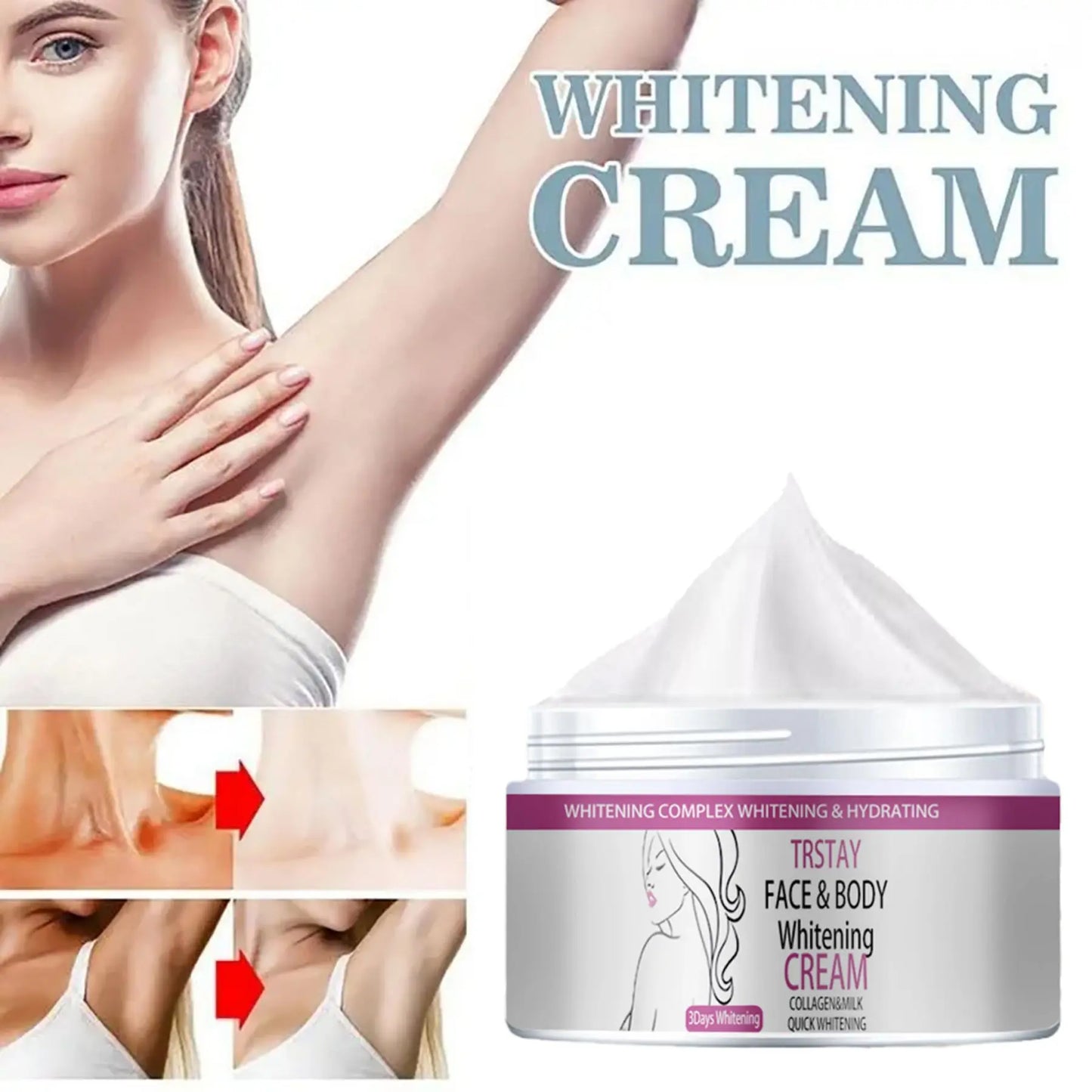 Underarm Legs Knees Whitening Cream Bleaching Body Nourish skin whitening cream