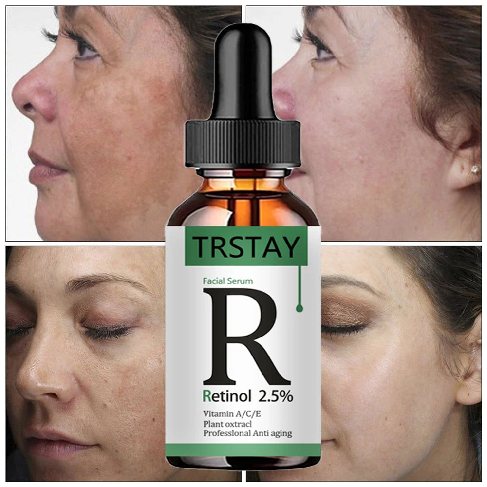 Retinol 2.5% Vitamin C / A Facial Anti Wrinkle Serum Remove Dark Spots Collagen Serum Anti Aging Essence Whitening Face Serum