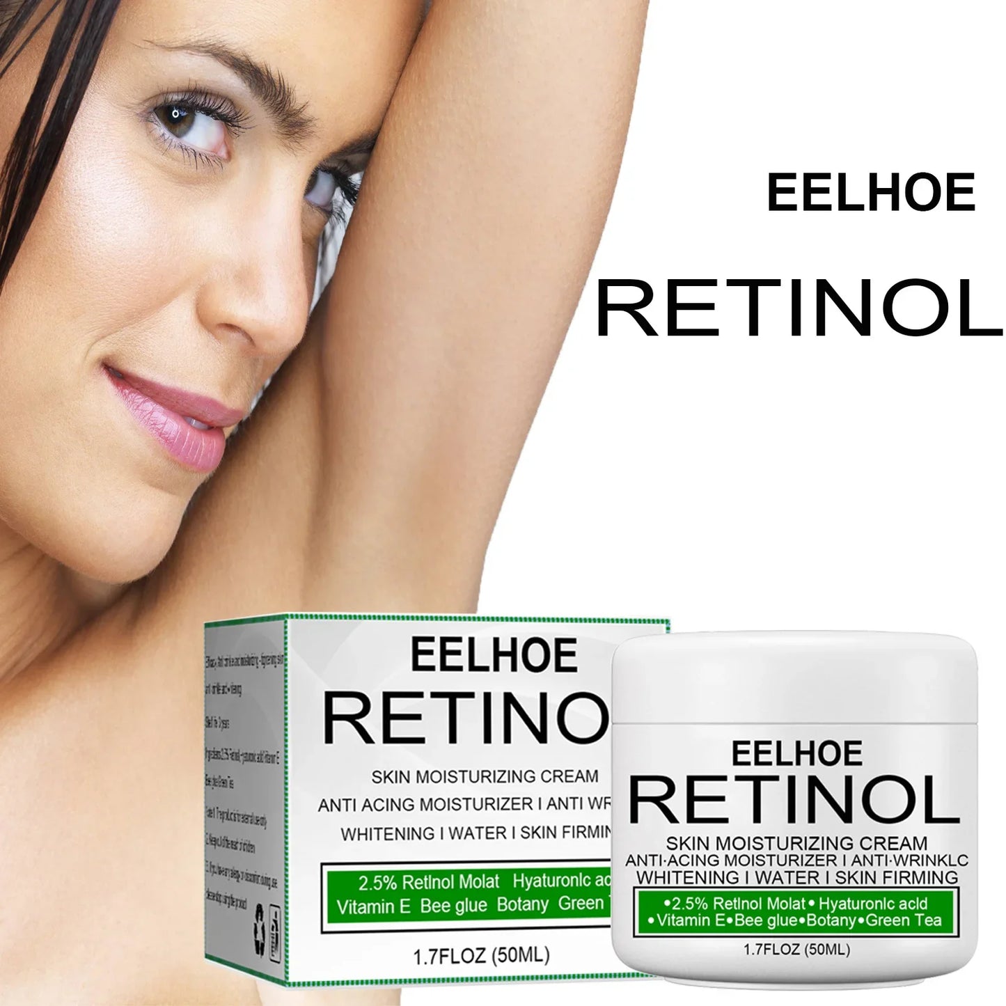 Retinol Whitening Cream for Private Part Brighten Dark Skin Permanent Bleaching Lotion for The Whole Body Underarm Knee Buttocks