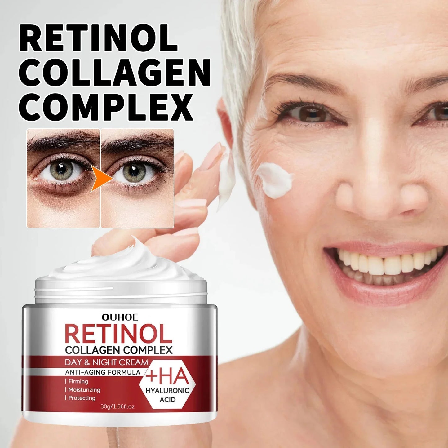 Retinol Wrinkle Remover Face Set Instant Firming Lifting Anti-Aging Serum Fade Fine Lines Whitening Korean Skin Care Products