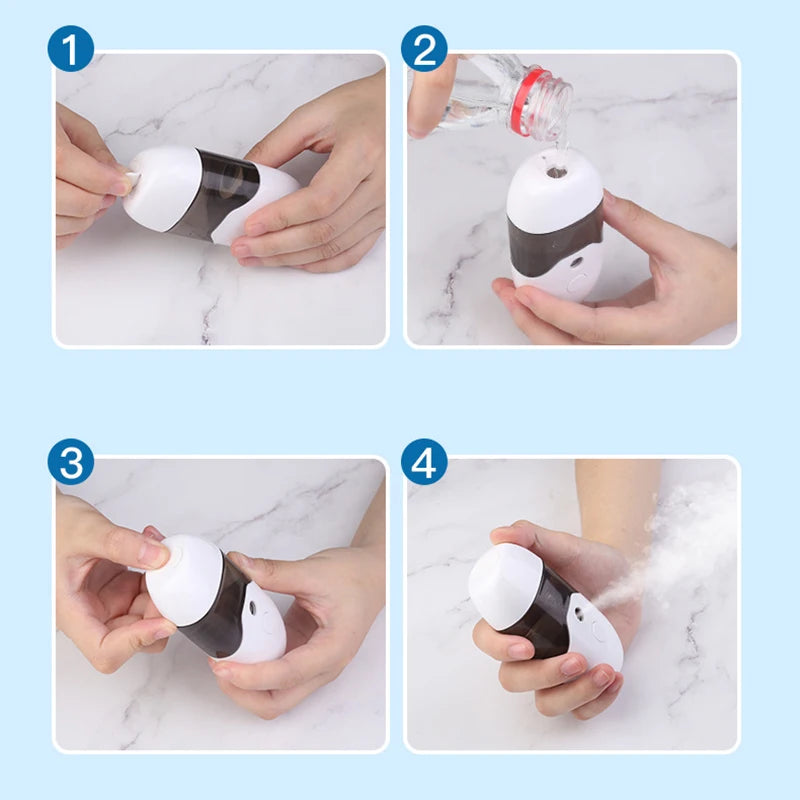 50ML Nano Mist Sprayer Facial Cooling Face Sprayer USB Chargeable Portable Humidifier Women Beauty Moisturizing Skin Care Tool