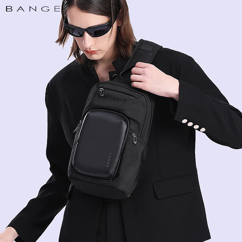 BANGE 2024 New Arrival Multifunction Crossbody Bag for Men Shoulder Messenger Bags Waterproof Men Sling Bags with Big Capacity