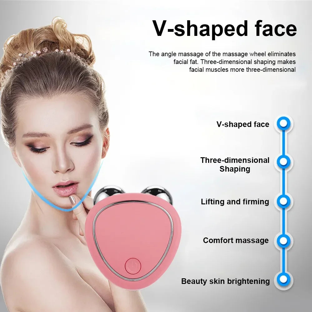 EMS Facial Massager Microcurrent Face Lifting Machine Roller Rejuvenation Beauty Skin Tightening Anti Wrinkle Beauty Devices