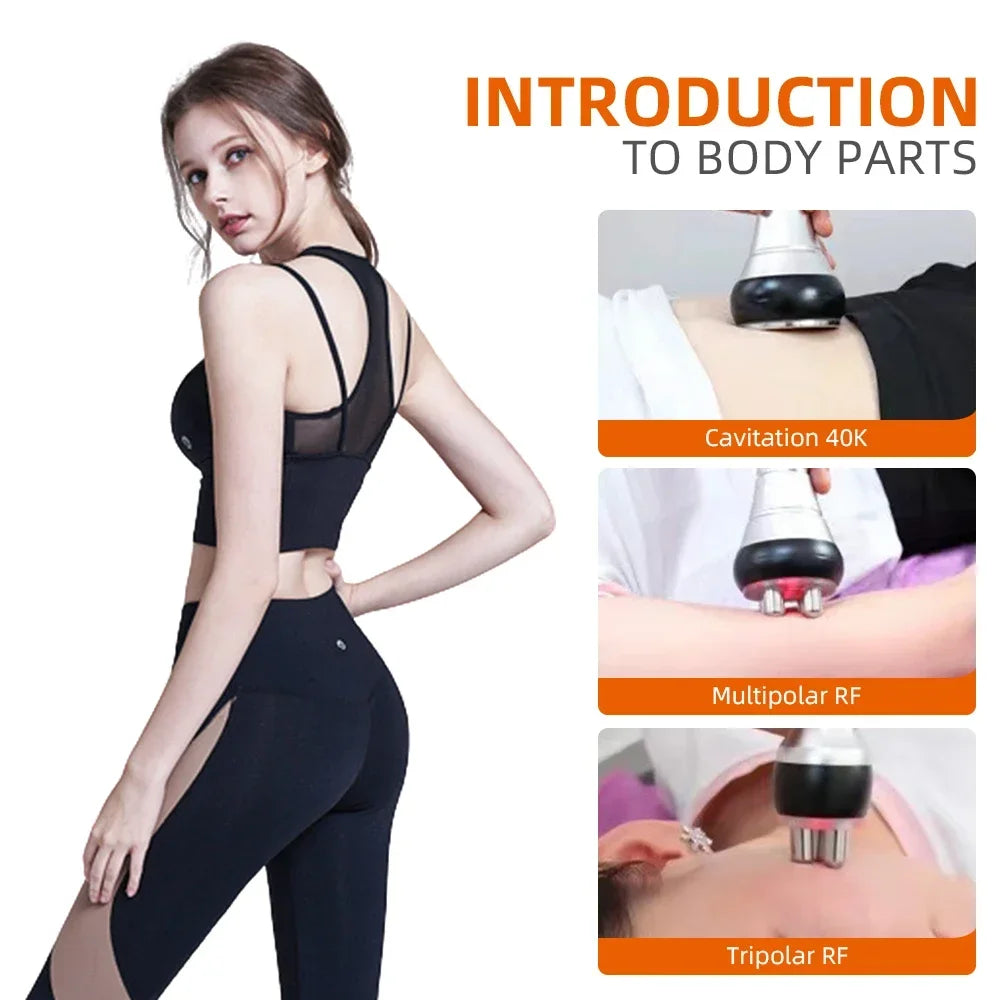 Miss Queeny 3-in-1 Vacuum 40K Slimming Cavitation Machine Skin Tightening And Anti Wrinkle Beauty Equipment（Fast Shipping）