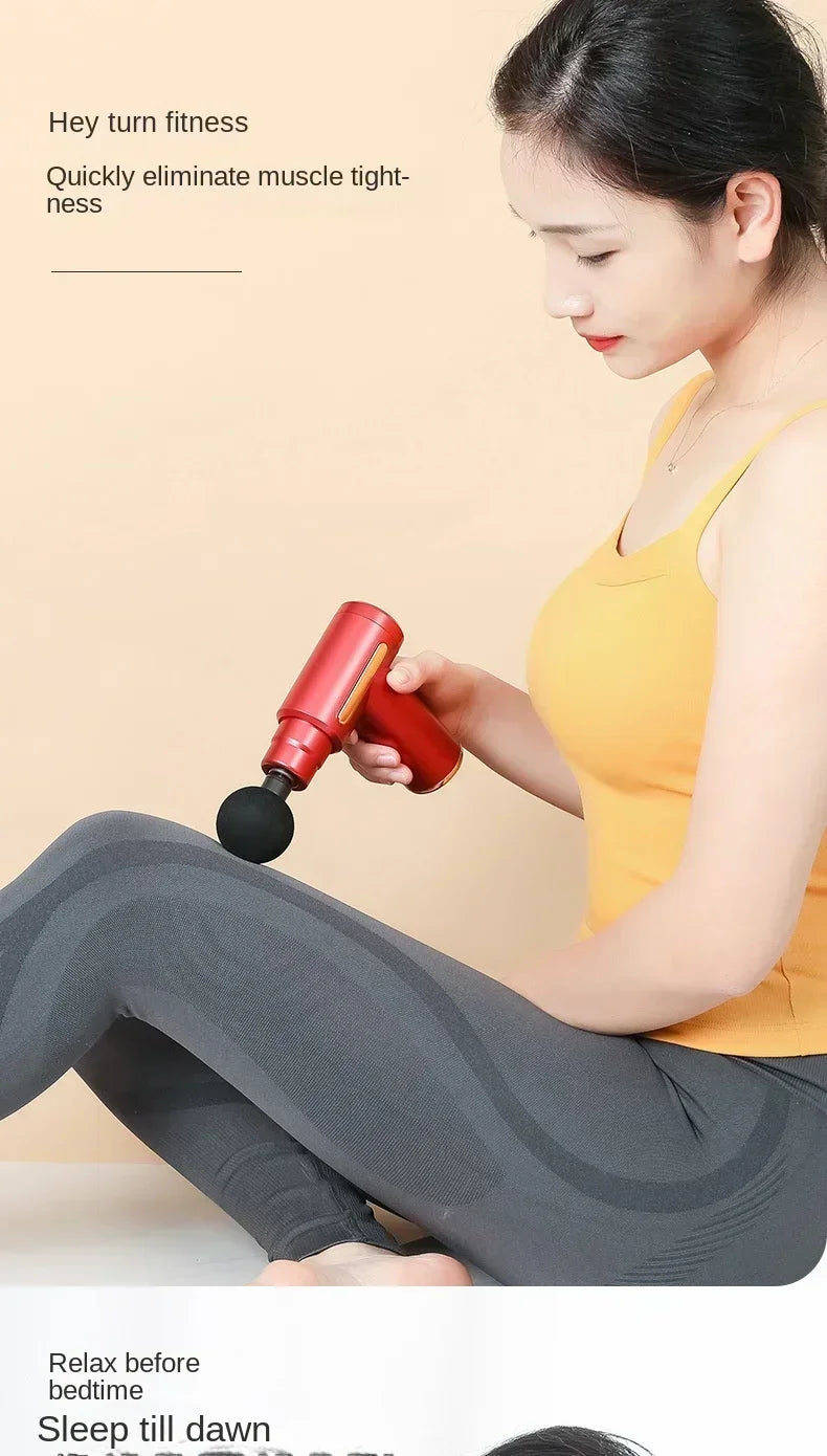 USB Mini Massage Gun Fascia Machine Muscle Relaxation Vibrating Gun Rod Massage Fitness Equipment Neck Grab Fascia Gun