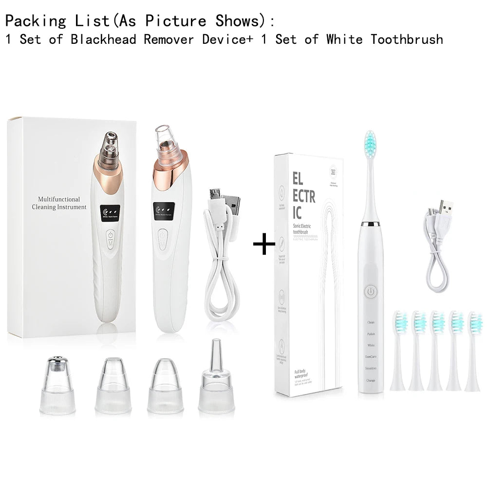 Blackhead Remover Nose T Zone Pore Vacuum Acne Pimple Removal Vacuum Suction Tool Facial Diamond Dermabrasion Machine Face Clean