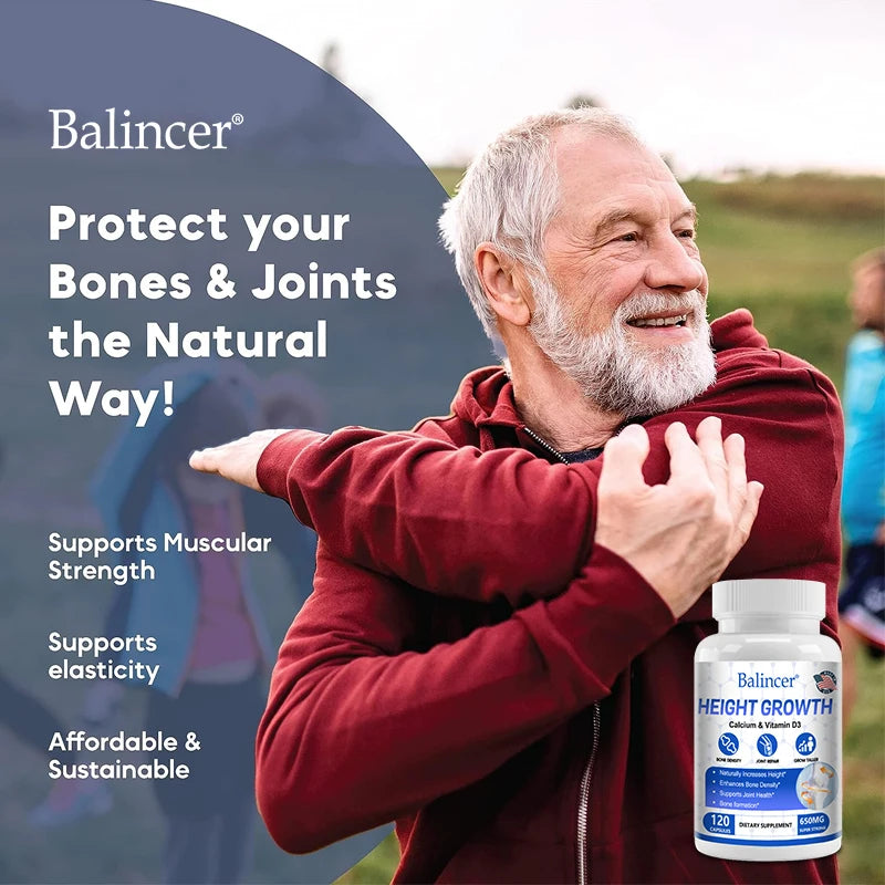 Bone Growth - Growth Supplement for Adults and Children - Grow Taller, Increase Bone Density, Reduce Bone Loss, Osteoporosis