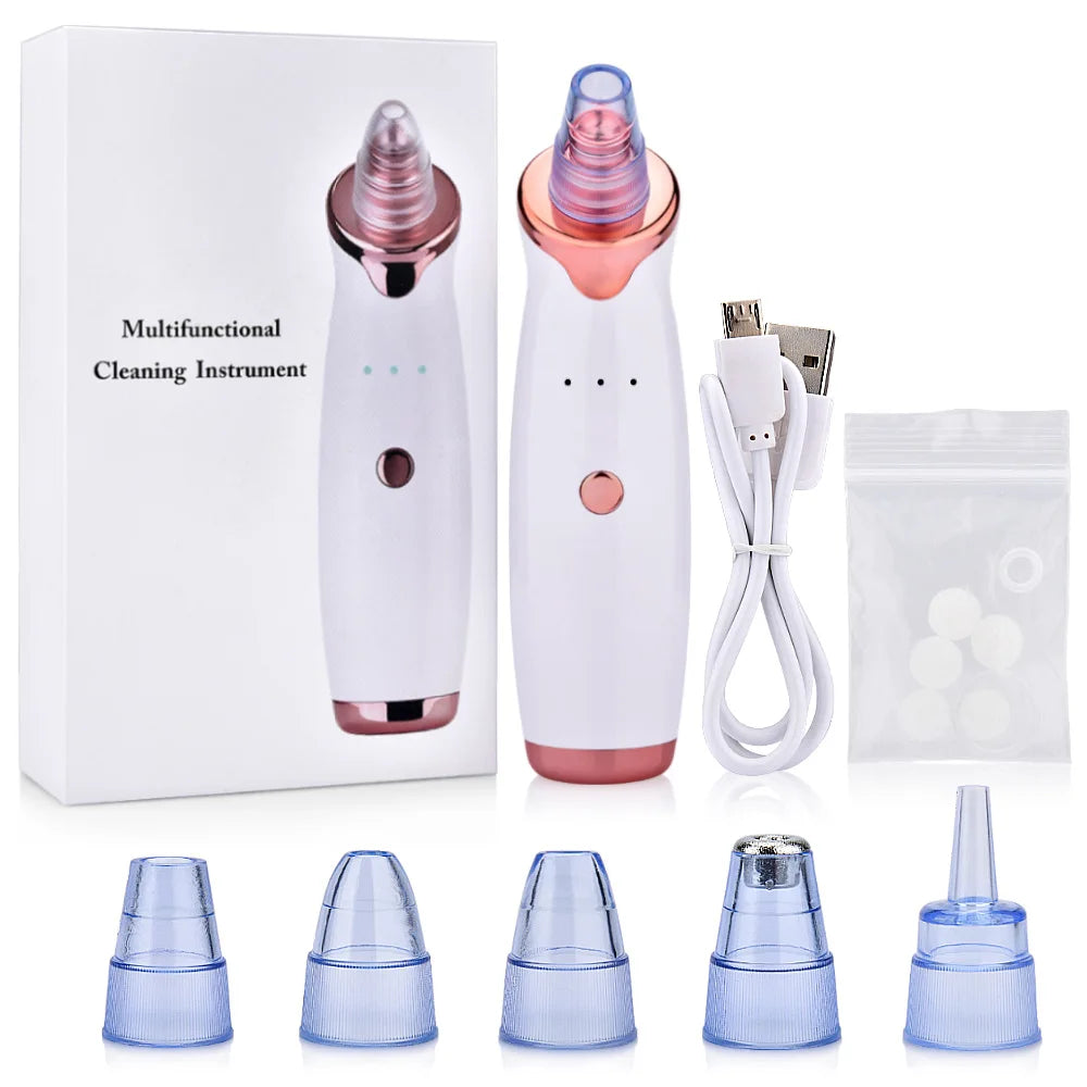 Blackhead Remover Nose T Zone Pore Vacuum Acne Pimple Removal Vacuum Suction Tool Facial Diamond Dermabrasion Machine Face Clean