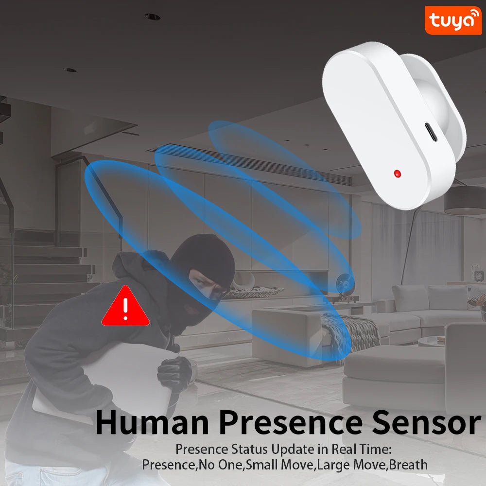 Tuya Zigbee Human Presence Detector Smart Human Body PIR Sensor Radar DetectorMotion Sensors Support Home Assistant (Copy)