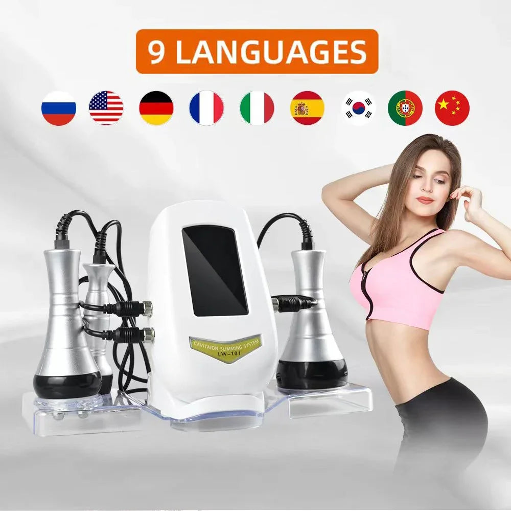 Miss Queeny 3-in-1 Vacuum 40K Slimming Cavitation Machine Skin Tightening And Anti Wrinkle Beauty Equipment（Fast Shipping）