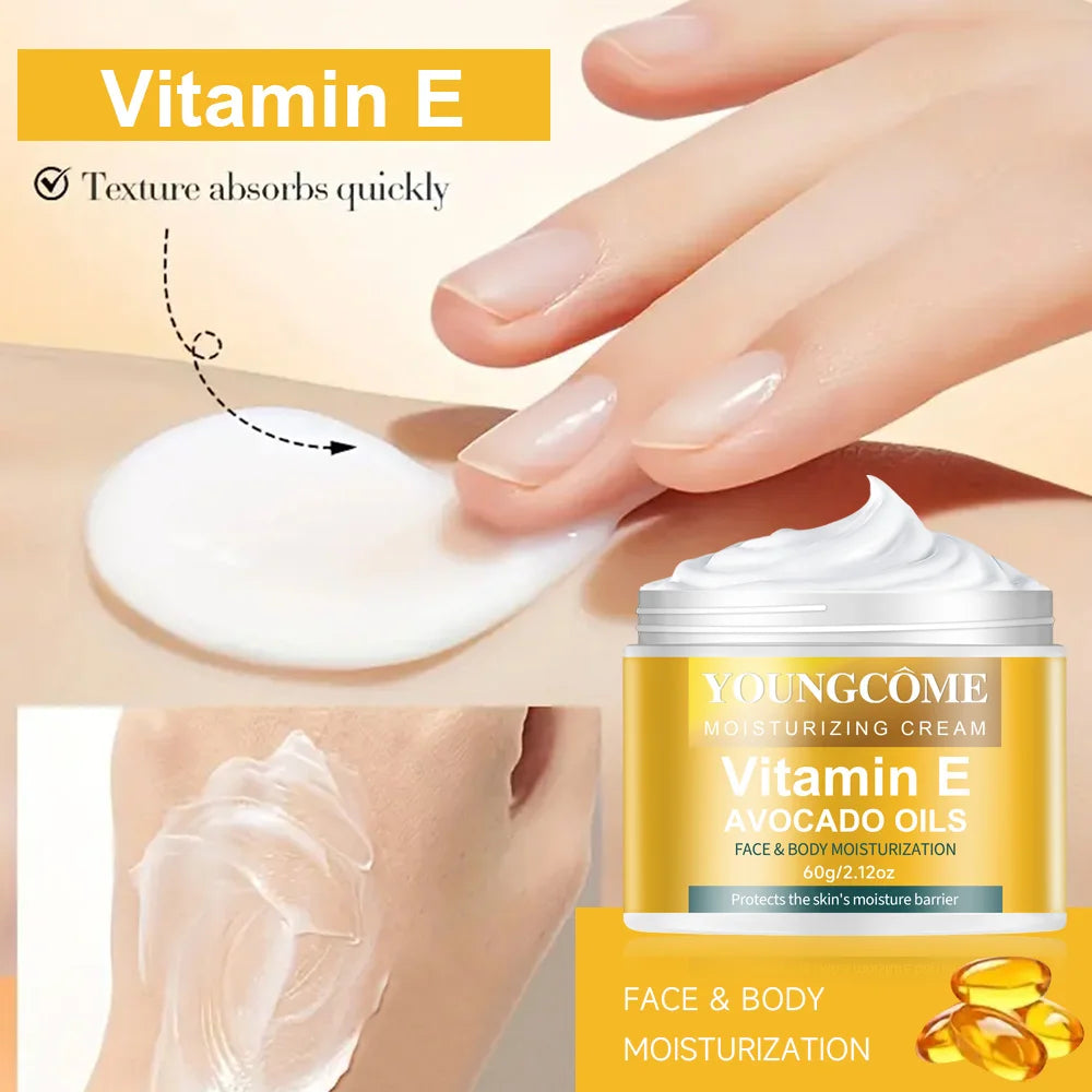 Vitamin E moisturizing Cream Anti Aging Firming Lifting Fade Fine Lines Whitening Moisturizing Brightening Skin Care Cosmetic