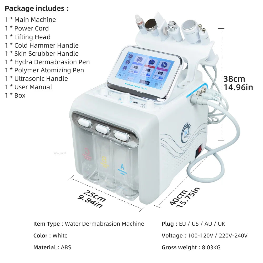 H2O2 Water Oxygen Jet Peel Hydro Beauty machine Skin Cleansing small bubble Facial Machine anti aging Dead Skin Removal