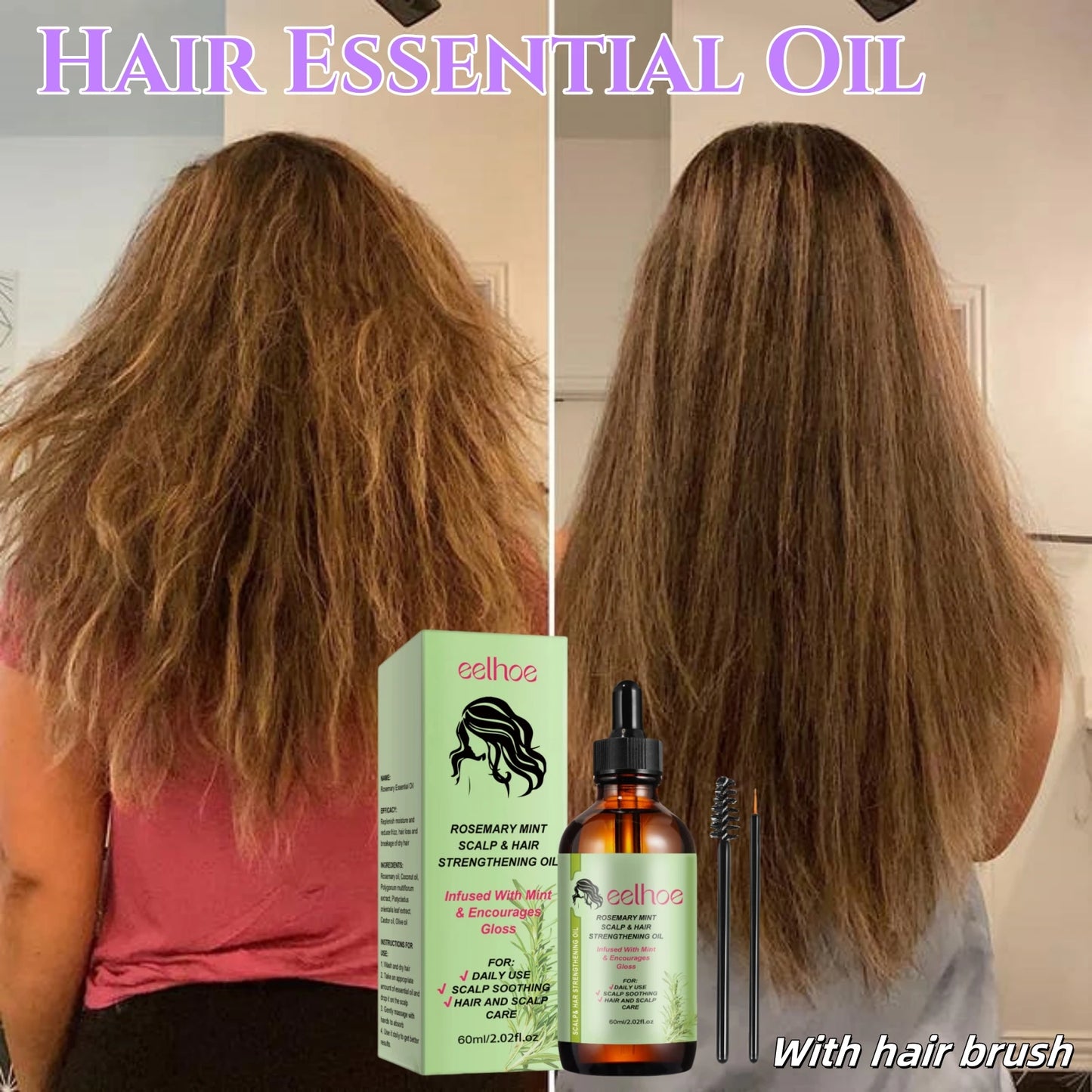 Rosemary Scalp Hair Essential Oil Softens Nourishes Hair Repairs Hair Damage Prevents Hair Loss And Nourishes Hair Essence Oil