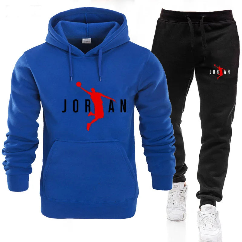 2024 Fall Winter Men's Tracksuit Hoodie Pants 2Pcs Sets Suit Leisure Sweatshirts Sweatpants Fashion Trends Brand Clothing S-3XL