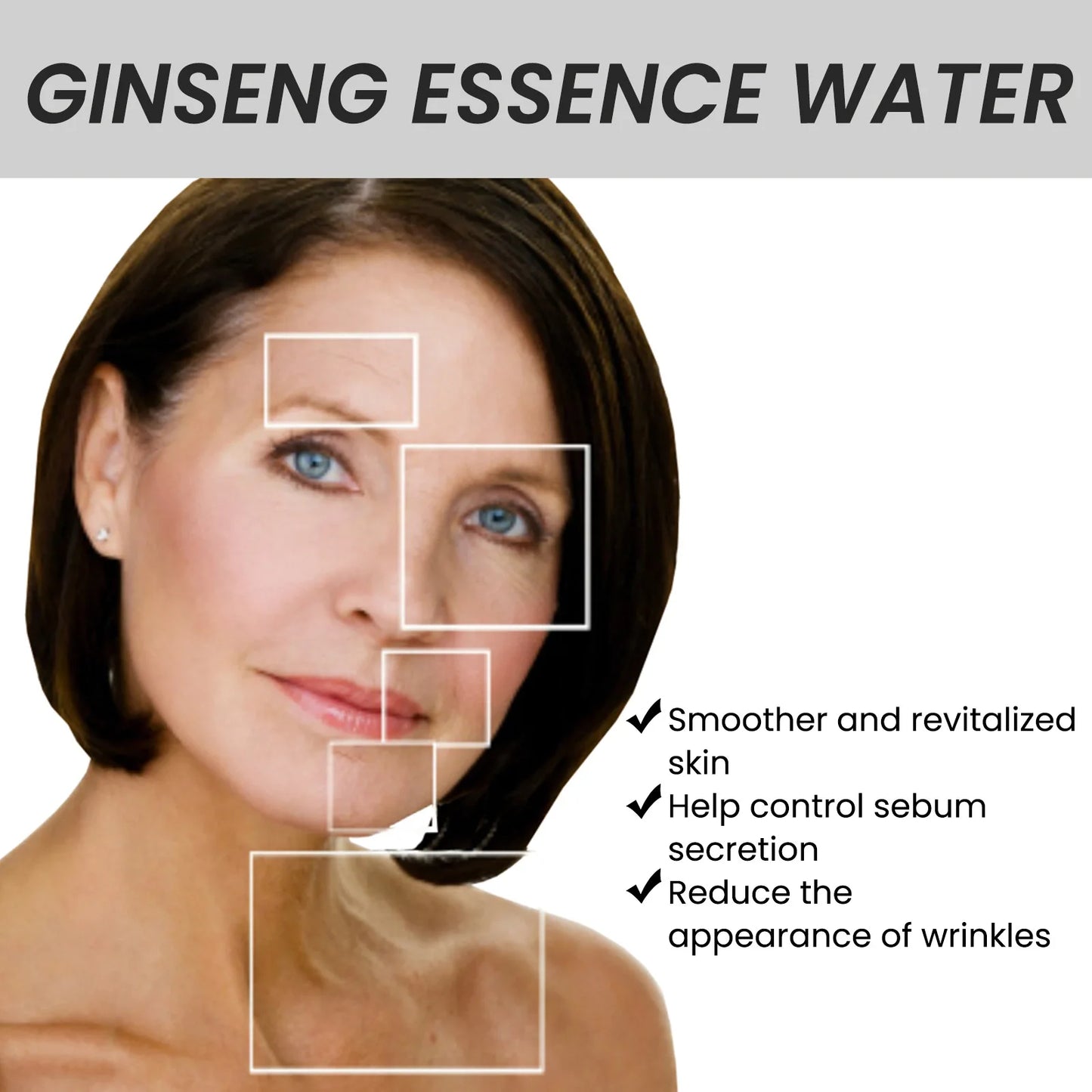 Ginseng Face Essence Moisturize Smooth Restores Dry Dull Skin Lighten Fine Line Brighten Serum Hydrating Facial Care Toner