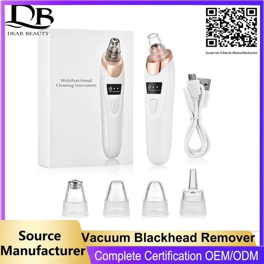 Blackhead Remover Nose T Zone Pore Vacuum Acne Pimple Removal Vacuum Suction Tool Facial Diamond Dermabrasion Machine Face Clean