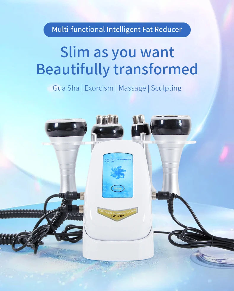 40K 4IN1 Cavitation Body Slimming Machine Beauty Device Facial Massager Skin Tighten Face Lifting Vacuum Suction