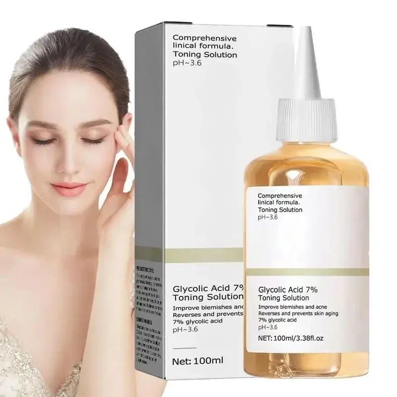 Glycolic Acid 7% Toning Solution Lighten Pore Glow Facial Skin Care Acid Toner Lifting Firming Wrinkles Dispelling Acne New 2024