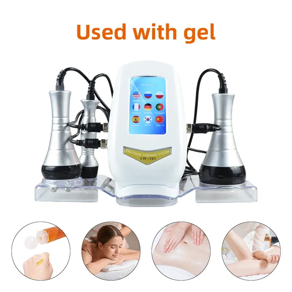 Miss Queeny 3-in-1 Vacuum 40K Slimming Cavitation Machine Skin Tightening And Anti Wrinkle Beauty Equipment（Fast Shipping）