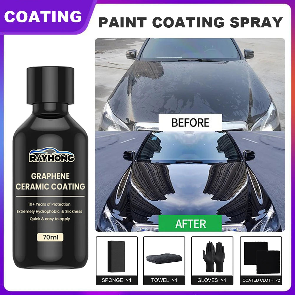 70ml Car Detailing Ceramic Coating Nano Ceramic Coating Graphene Advanced Technology Waterproof Graphene Glass Plated Car Polish