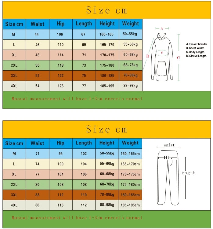 2024 Fall Winter Men's Tracksuit Hoodie Pants 2Pcs Sets Suit Leisure Sweatshirts Sweatpants Fashion Trends Brand Clothing S-3XL